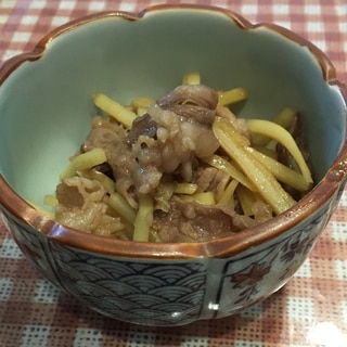 たけのこと牛肉のプルコギ炒め